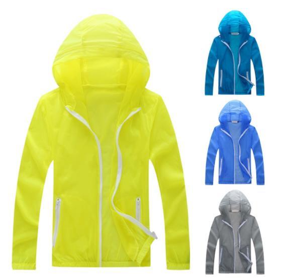 Beach Sun Protection Men Skin Jackets Male Fashion Spring Summer Loose Light-weight Breathable Solid travel Coat