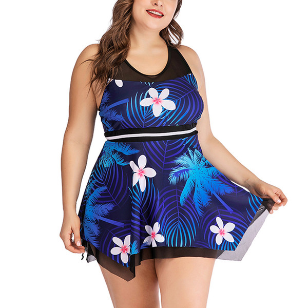 KLV swimsuit women 2019 women bikinis set Plus Size Print Tankini Swimjupmsuit Swimsuit Beachwear Padded Swimwear #4