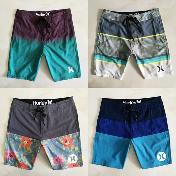 Men Swimwear 8 Colors Casual Beach Waterproof Quick Drying Loose Shorts Elastic Straight Tube Surfing Swimming Trunks Summer