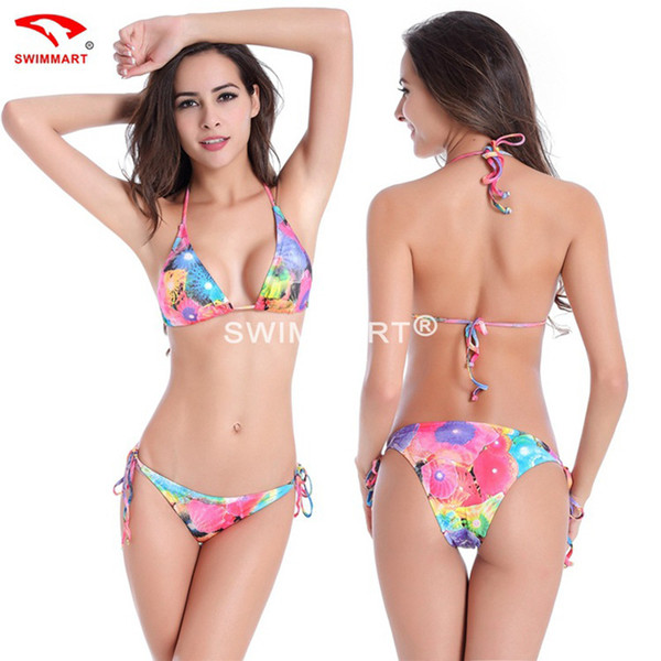 Ladies Fashion Bikinis Set Women Sexy Printed Serpentine Open Swimsuits Breast Pad Surfing Snorkelling Quick Drying Bikinis Summer