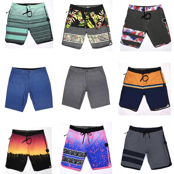 Men Beach Shorts Swimwear 38 Colors Flower Striped Casual Shorts Bermuda Waterproof Surf Boardshorts Water Sports Quick Dry Shorts Designer