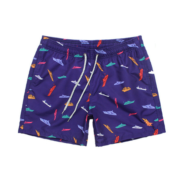 Men's Cruise Ship Printed Board Shorts Plus Size Swim Shorts Man Seaside Surfing Short Maldives Beach Pants Purple Swimwear