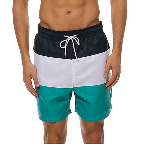 Durable Summer Men's Water Sports Swimming Shorts Male Outdoor Sports Striped Stretch Trunks Beachside Colorful Beach Shorts V10