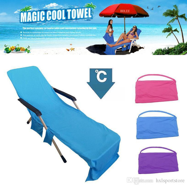 Lounger Mate Beach Towel 9 Colors 73*210CM Microfiber Sunbath Lounger Bed Holiday Garden Beach Chair Cover Towels Beach Accessories OOA5357