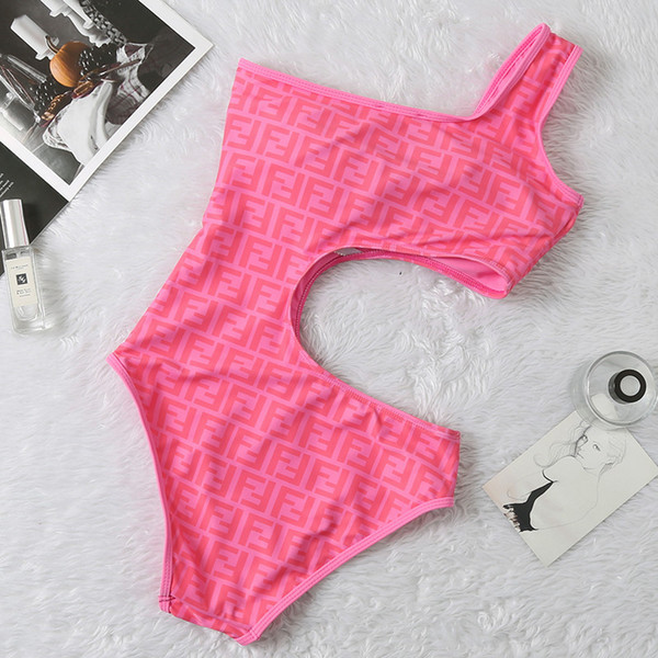 Creative One-Piece Suits Padded Push Up Sexy Women Swimwear Outdoor Beach Swimming Bandage Must Swimsuit Four Seasons Universal