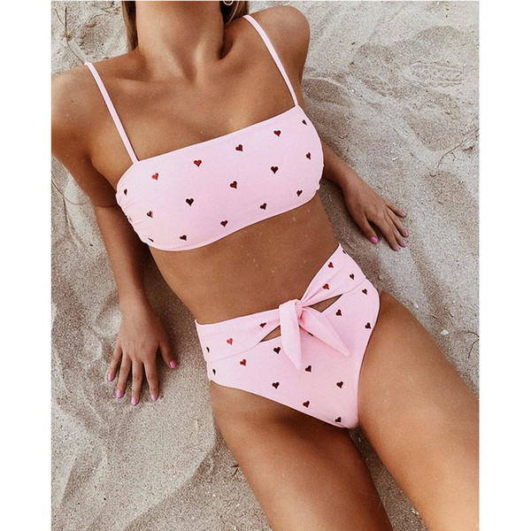 2019 New Sexy Bikini Set Swimwear Women Swimsuit High waist Bikinis Women Bathing Suit Brazilian Bikini Beach Wear Swim Biquini