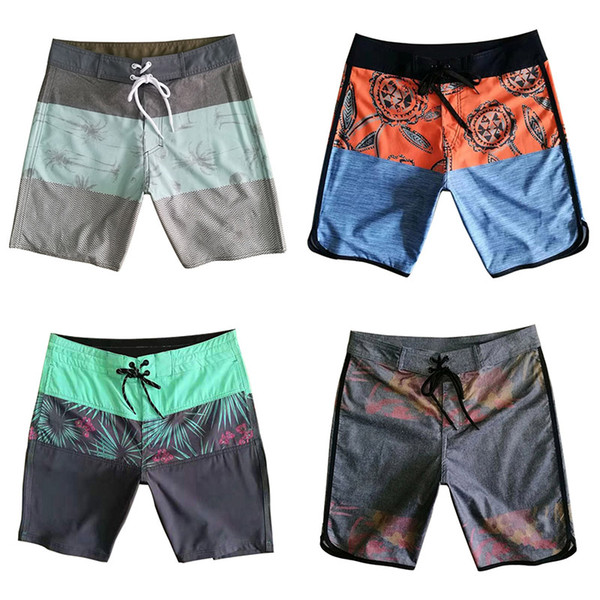 Men Boardshorts Swimwear Printed Bandage Quick Dry Beach Shorts Soft Waterproof Water Sports Surf Shorts Mens Elastic Swim Board Shorts 05