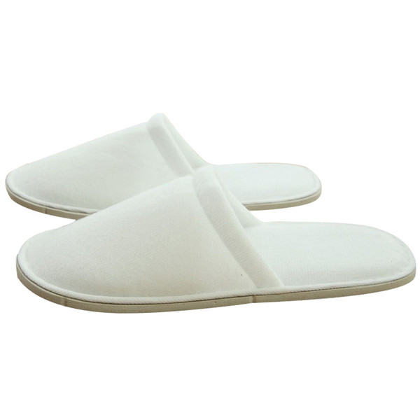 Disposable Slippers Coral Fleece Anti-slip Home Guest Thicken Travel Hotel White Soft Comfortable Delicate Disposable Slippers DH0004