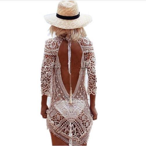 Wholesale Beach Tunic Swimwear Pareo loose Dress Swimsuit Cover Up Sarong Beachwear Bikini Cover-Up robe de plage