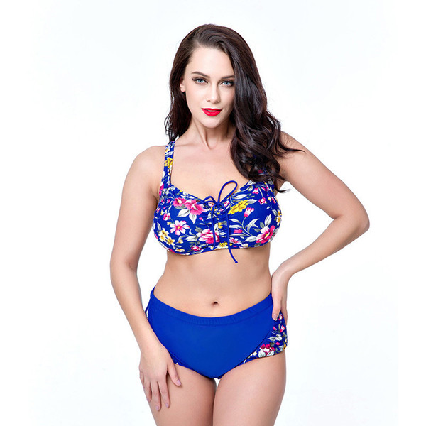 Youthreadyv 2019 Woman Plus Size Swimsuit Two-Piece Bathing Suit for Women Beach Swimming Vintage Bather Female Swimwear