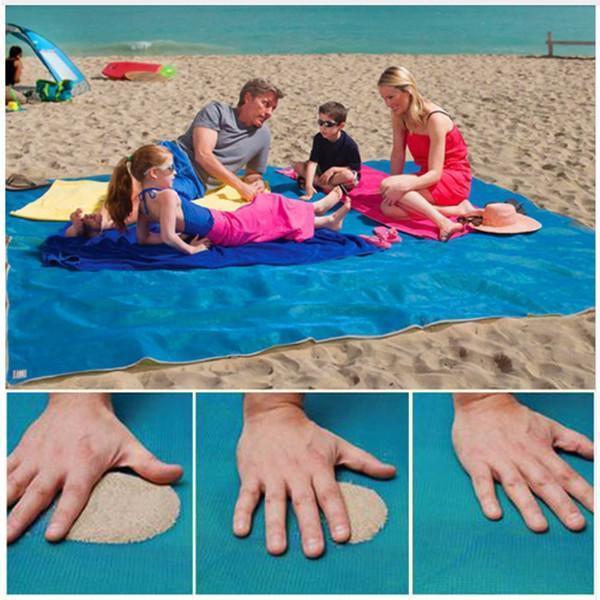 Beach Mat Quick Drying Ripstop Compact Outdoor Beach Blanket Portable Sand Proof Picnic Mat for Travel Camping Hiking MMA1815