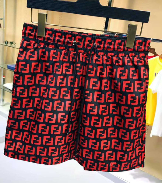 2019 New Embroidered Board Shorts Men's Summer Beach Shorts Pants High Quality Swimwear Bermuda Men's Letter Surf Life Men's Swimming