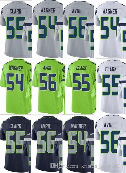 custom men/youth/women #54 Bobby Wagner 55 Frank Clark 56 Cliff Avril Vapor Untouchable Limited/rush/elite jerseys