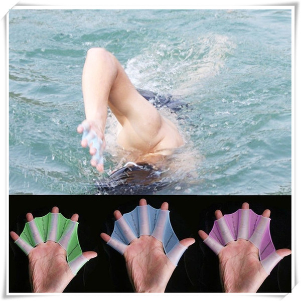 Outdoors Silicone Swim Gear Fins Hand Web Flippers Silicone Training 1 Pair Gloves Women Men Kids Webbed Gloves For Swimming