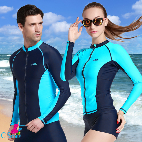 Men's UV Sun Protection Long Sleeve Rash Guard Wetsuit Top Swimwear Solid Men Competitive Shirt Swim Suit Tops Kitesurf