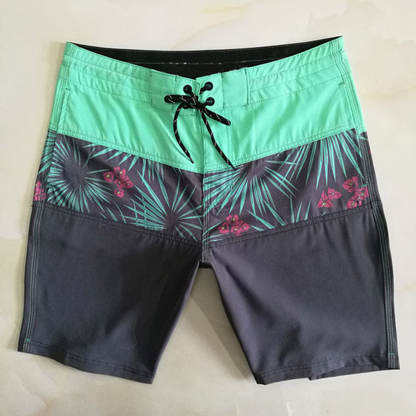 Men Beach Shorts Swimwear Patchwork Polyester Swimming Trunks Surfing Breathable Straight Tube Quick Drying Casual Sports Swimsuits