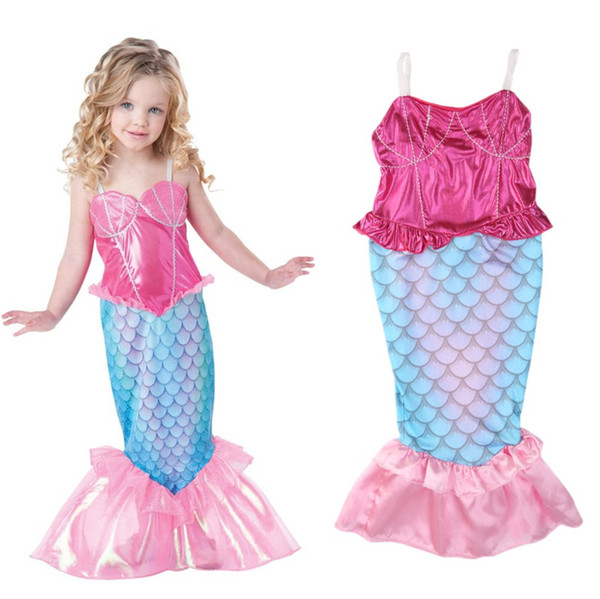 2019 new kids Mermaid Tail Swimmable Bikini Costumes 4-12 Y Girls Mermaid Swimsuit Swimming One-piece bathing suit perfect for Beach Pool