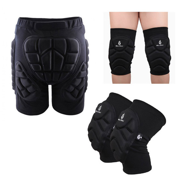 Ski Protective Hip Pad Padded Shorts+Protective Knee Pads Skiing Skating Snowboarding Impact Protection