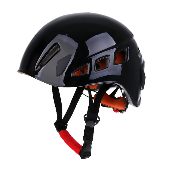 Safe Rock Climbing Downhill Caving Rappelling Rescue Helmet Protector Black