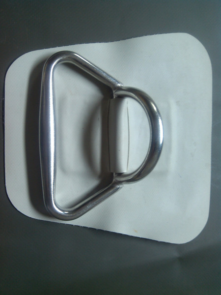 Free shipping boat PVC patch with stainless steel D trapezoid ring anchor bow patch for inflatable boat accessory boat nose