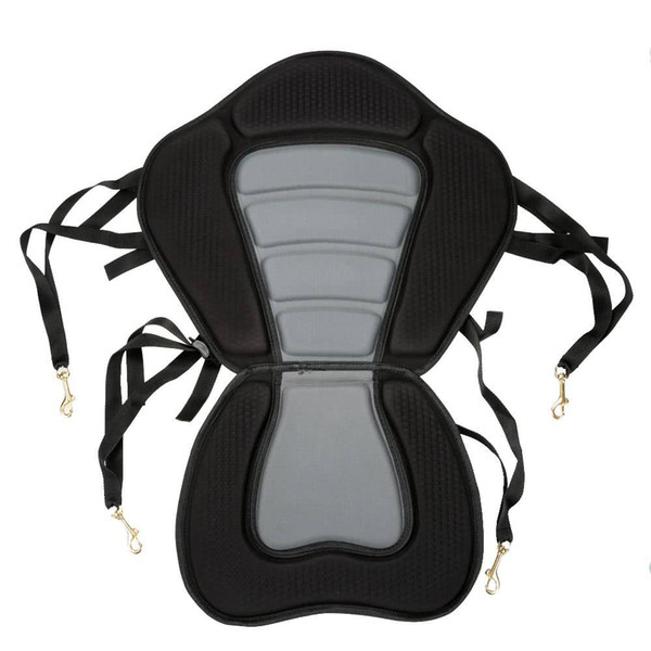 Boat Seat Heavy duty deluxe Soft and Antiskid Padded Base High Backrest Adjustable Kayak Cushion Black
