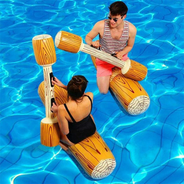 4pcs/set Summer Outdoor Beach Pool Inflatable Swimming Rings Women men Double Beat Swim Log Stick Set Ring Pool water sports