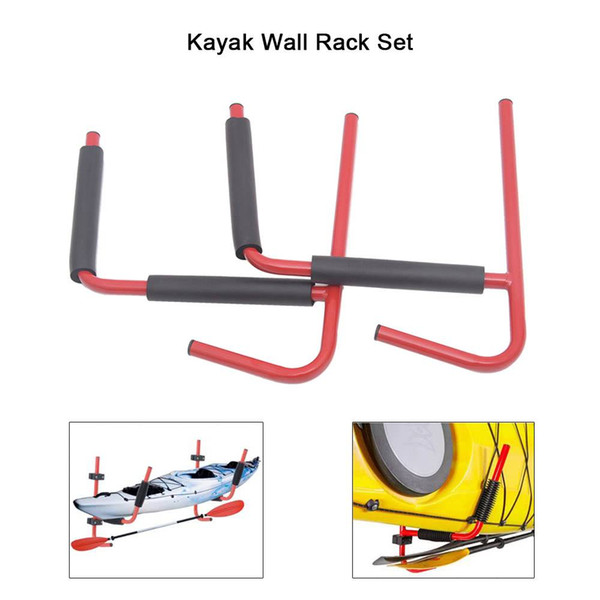 Kayak Wall Rack Ladder Wall Mount Storage Hanger Rack for Water Sports Paddling Kayak Accessories Red