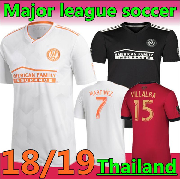 18/19 Atlanta united fans' version of Black special football jersey GARZA JONES Major league soccer VILLALBA MCCANN AWAY football uniform