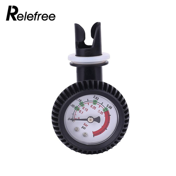 Pressure Test Pressure Gauge Inflatable Boat Air Pump Gas Sport Black ABS