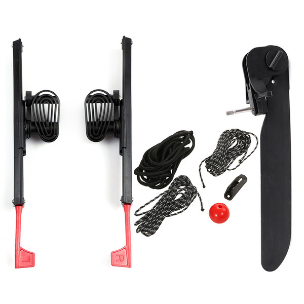 2Pcs Kayak Accessories Adjustable Locking Kayak Foot Braces Pedals with Tail Rudder Foot Control Direction Steering System