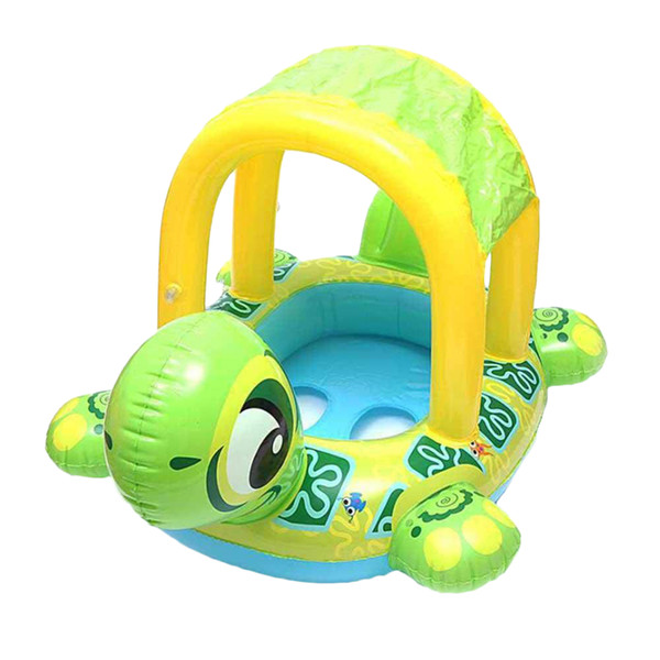 Portable Cartoon Turtle Shape Inflatable Baby Beach Swimming Pool Floating Seat Boat Pool Toys For Children Gift