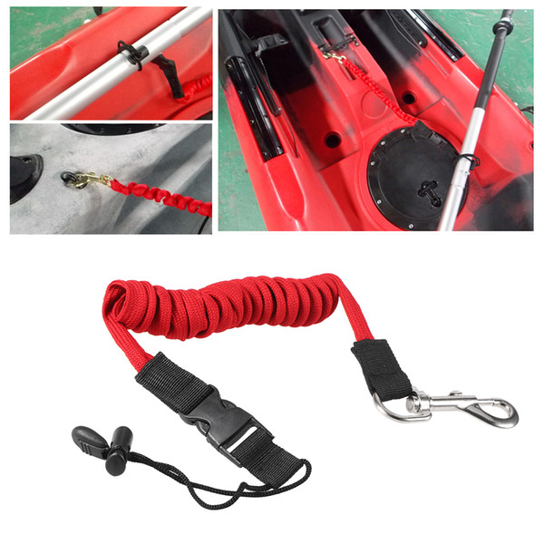 Elastic Kayak Canoe Paddle Leash Surfboard Surfing Leash Rope Safety Leash Rowing Boats Lanyard Fishing Rod Kayak Accessories