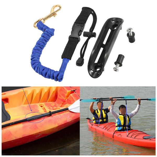 Kayak Paddle Clip Holder set Kayak Canoe Mount Paddle Clip Kit with Paddle Leash Screws Well Nuts Kayak Accessory