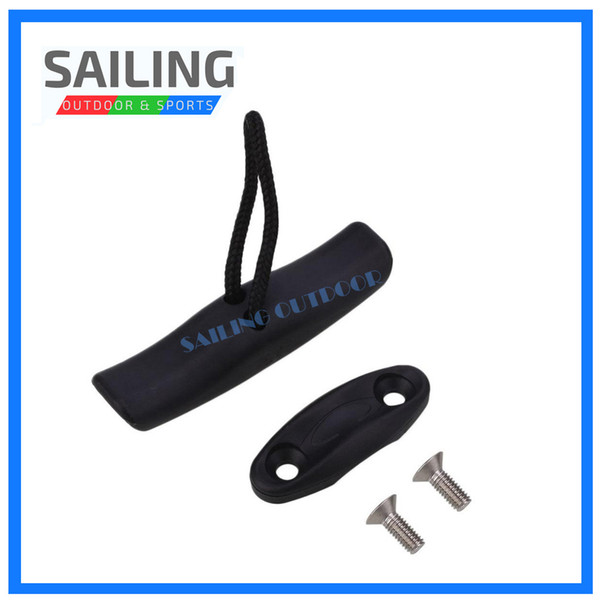 Relefree Outdoor Universal Nylon Kayak Toggle Handle Boat Carrier with Cord Rope Water Sports Canoe Boat Accessory Black