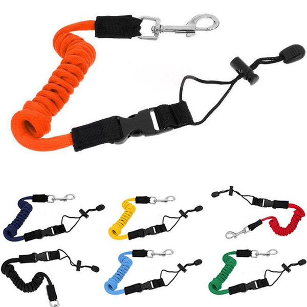 New Elastic Coiled Paddle Leash Kayak Fishing Canoe Lanyard Safety Rod Cord Rope 4 colors Kayak Accessories