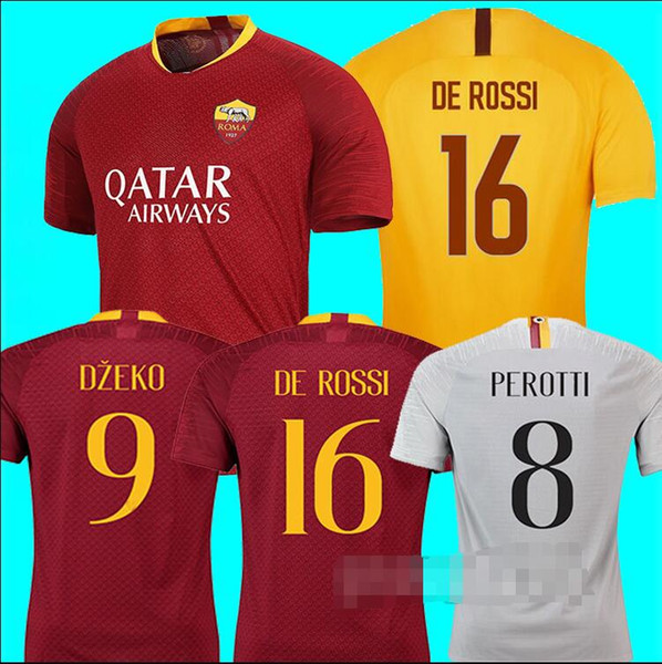 Thailand maillots DZEKO PEROTTI PASTORE ZANIOLO soccer jersey rome 2019 TOTTI 18 19 football kit shirt DE ROSSI JESUS as maillot de foot rom