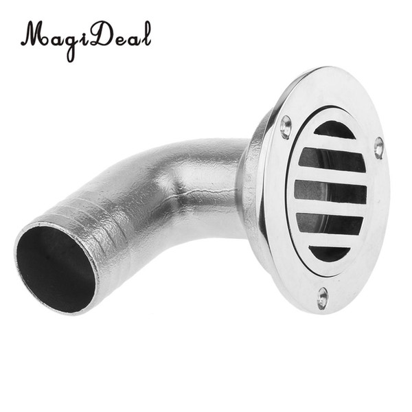 MagiDeal Durable 38MM Marine Boat Deck Drain 90 Degree Heavy Duty Stainless Steel Hardware for Kayak Canoe Yacht Sailboat