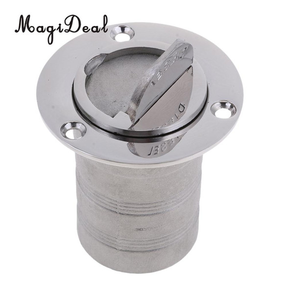 MagiDeal Boat Deck Fill / Filler Keyless Cap - 50mm Diesel - 316 Stainless Steel for Kayak Canoe Boating Dinghy Yacht Rafting