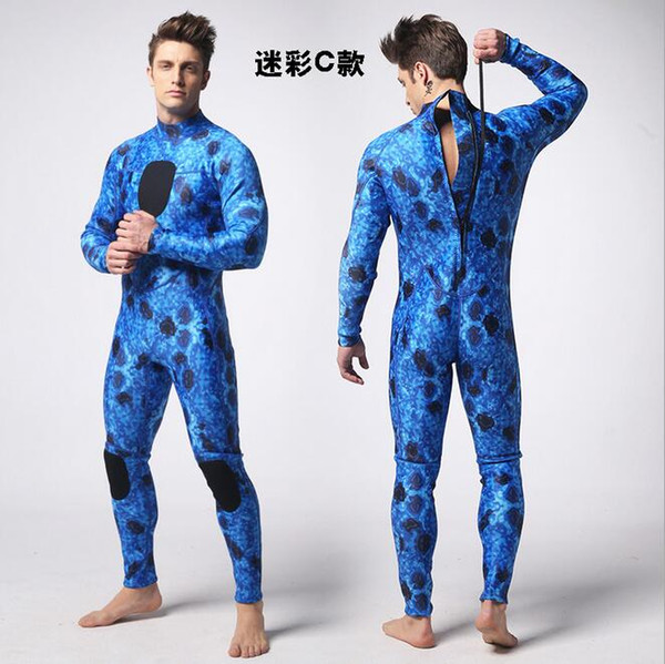 2016 Foreign trade clothes camouflage 3mm wetsuit CR neoprene diving suits surfing suits, warm, snorkeling Suit