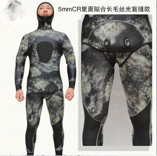 2016 Camouflage CR 5mm neoprene surf fishing diving piece foreign trade / warm wetsuit, snorkel compression Men