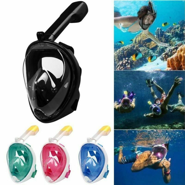 Adult Teenager Diving Mask Underwater Scuba Anti Fog Full Face Diving Mask Snorkeling Set with Anti-skid Ring Snorkel mask MMA1639