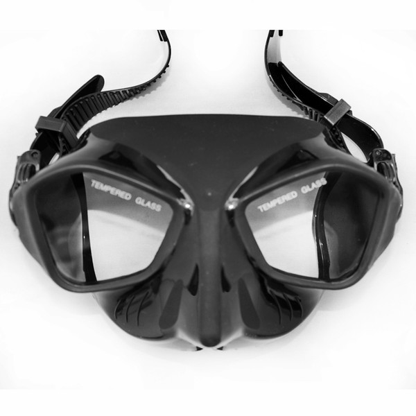 Extreme Low Volume Spearfishing Swim Diving Mask Black Silicone Skirt Strap Tempered Lens Freediving Adult Spearfishing Gears Snorkeling