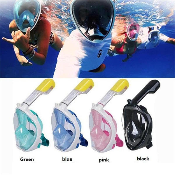 S/M L/XL Latest Underwater Diving Mask Snorkel Set Swimming Training Scuba mergulho full face snorkeling mask Anti Fog For Camera M773