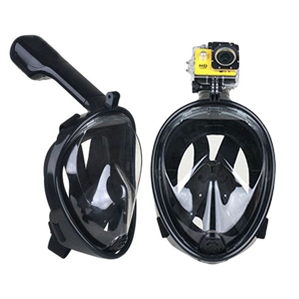 Brand Underwater Diving Mask Snorkel Set Swimming Training Scuba mergulho full face snorkeling mask Anti Fog For Gopro Camera