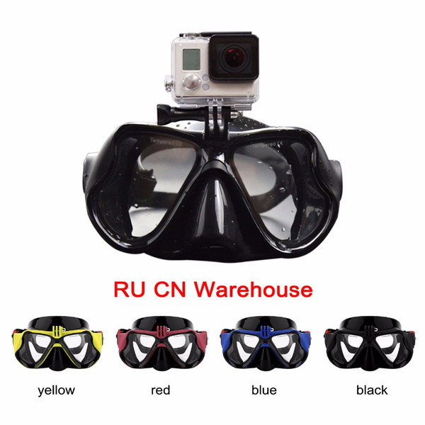 Water Sports Professional Underwater Camera Diving Mask Scuba Snorkel Swimming Goggles For Gopro Xiaomi Sjcam Sports Camera