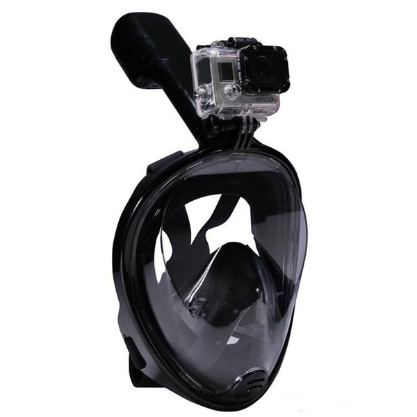 Snorkeling Full Face Diving Mask Set With 2 Inside Breathing Tube For Scuba Diving Three Color