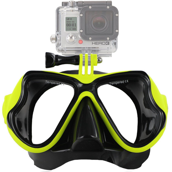 Scuba Diving Mask Goggles Swimming Snorkeling Anti Fog Coated Tempered Glass 100% Leak-Proof Design Compatible GoPro Hero Water Sport