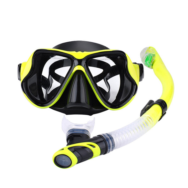 Diving goggles snorkeling triple treasure diving goggles suit full dry mask adult children swimming goggles equipment