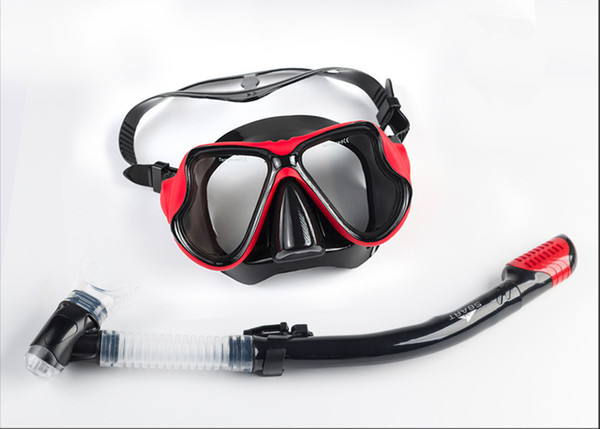 5-color high quality adult snorkeling suit all dry breathing tube mirror anti-fog goggles swimming breathing tube snorkeling equipment