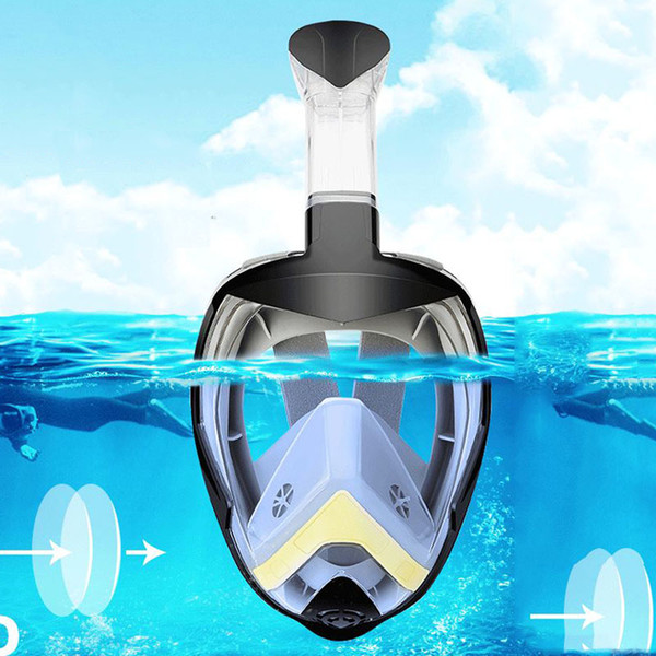 Professional gopro Diving Mask Snorkel Fin Sets Diving Equipment Flippers Swimming Spearfishing Scuba Full Dry Snorkel Fins Set New Arrival